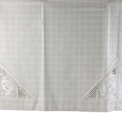 Fata de masa din bumbac 120x140 CM, cu dantela trandafir