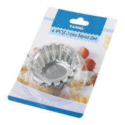 Set 4 forme prajitura din inox 7 x3 CM