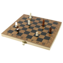 Set de jocuri din lemn 3-in-: Sah /Dame/Table, 29x29 cm