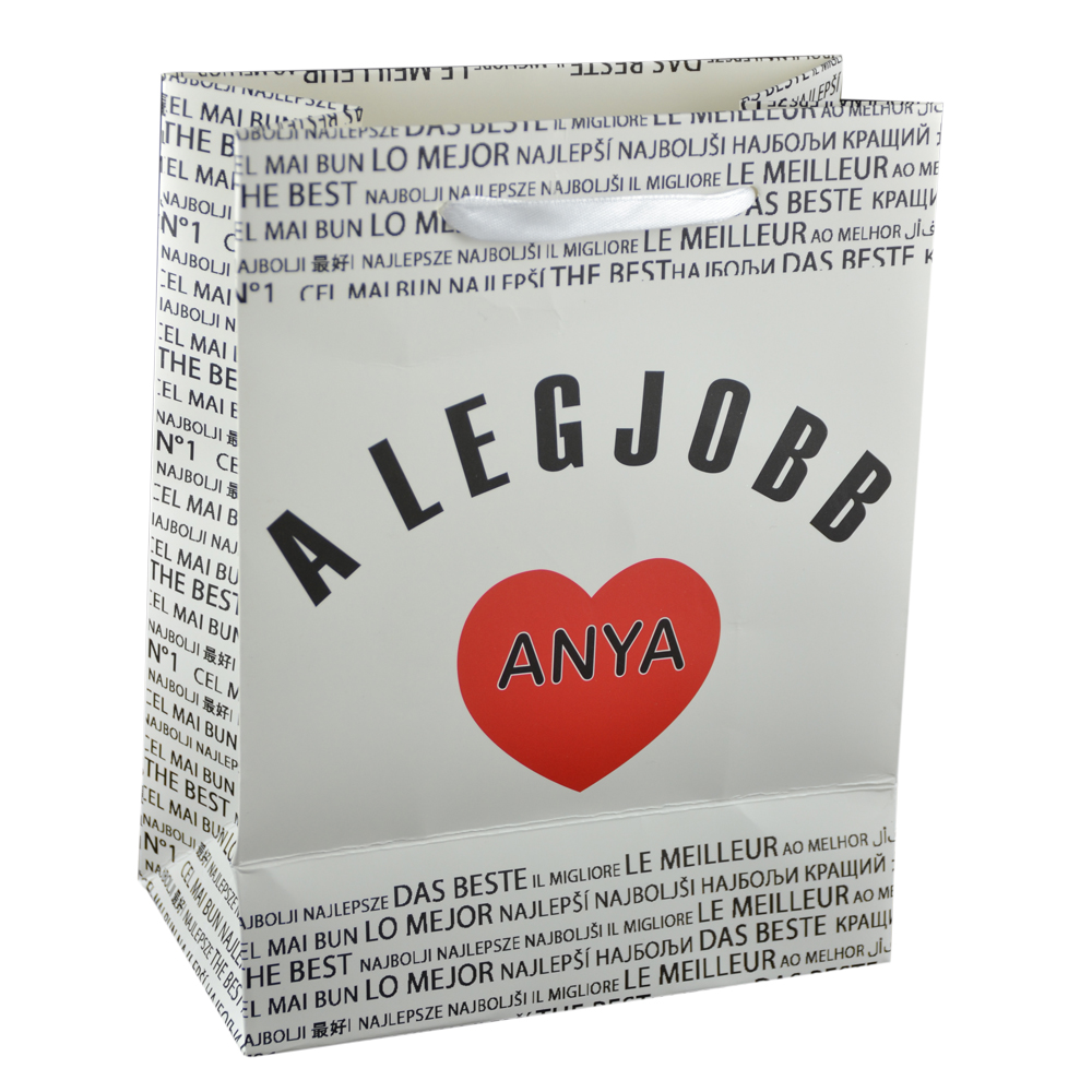 Punga cadou din hartie laminata 18x23 CM - A legjobb anya/The best mom