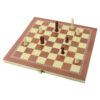 Set de jocuri din lemn 3-in-: Sah /Dame/Table, 29x29 cm, Chess