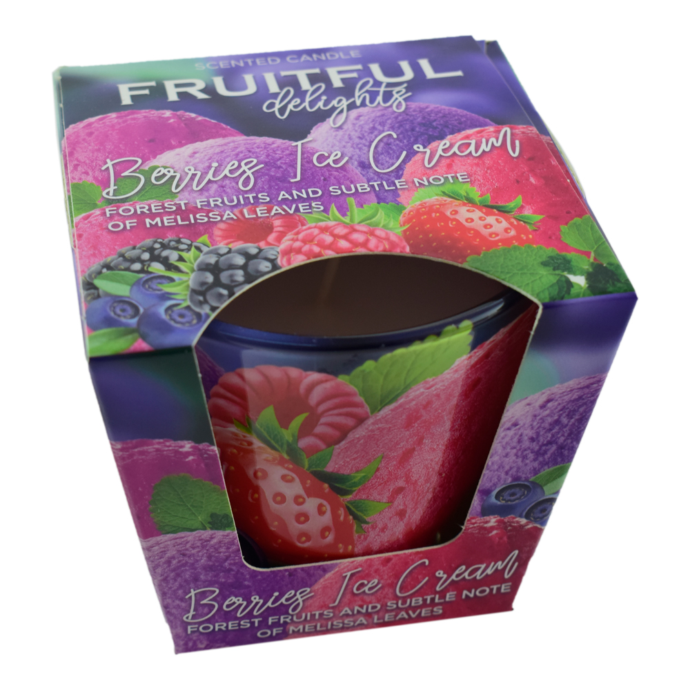 Lumanare parfumata in pahar de sticla - Diverse arome de fructe (Model 1) - imagine 4