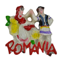 Magnet frigider din rasina 7 CM, Romania, cuplu