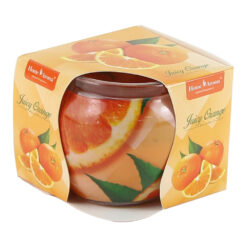 Lumanare parfumata in pahar Juicy Orange, Home Aroma 220 gr