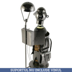 Suport sticla de vin, din metal Electrician 12x38 CM