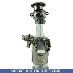 Suport sticla de vin, din metal Bucatar 8x28 CM