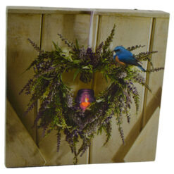 Tablou cu lumina led 15x15 CM - Design cu coroana din lavanda