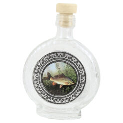 Plosca din sticla cu abtibild metalic 100 ml, Peste