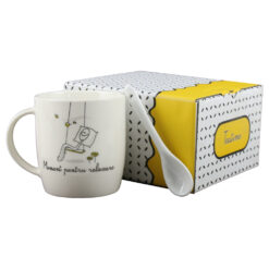 Cana cu lingurita 330 ml "Moment pentru relaxare" in cutie decorativa