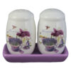 Set solnita si pipernita din ceramica Lavanda Jardin 11x9 CM