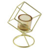 Suport lumanare din metal si pahar din sticla 15x20 CM