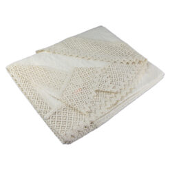 Fata de masa traditionala din bumbac, ovala, 260x160 CM, Crem