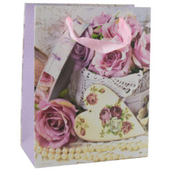 Punga cadou din hartie 18?23 CM - Rose vintage
