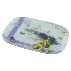 Platou servire din sticla 30x21 CM - Lavanda
