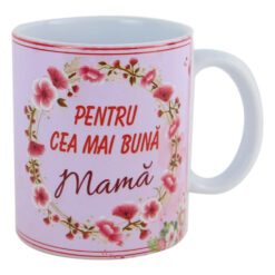 Cana ceramica "Pentru cea mai buna Mama" 330 ml, Roz