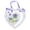 Ornament perete/usa din lemn 17 CM "Isten hozott", inima, lavanda