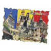 Magnet frigider din lemn Romania 7x5 CM