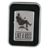 Bricheta metalica "Like a Boss", 3.5x5.5 CM, Argintiu