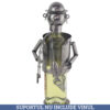 Suport sticla de vin, din metal Pescar 15x34 CM