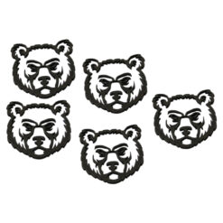 Set 5 decor craft Urs din lemn 3 CM