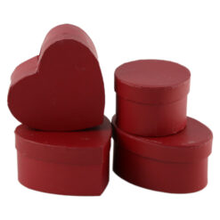 Set 4 cutii cadouri Samba 12/10/9/12 CM, Rosu