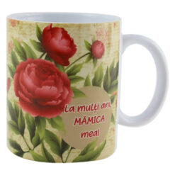 Cana ceramica "La multi ani, Mamica mea", 330 ml