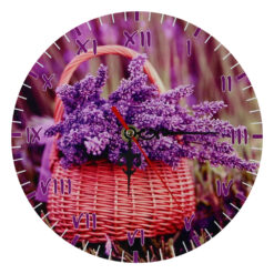 Ceas perete din lemn 20 CM, Cos Lavanda
