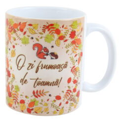 Cana ceramica "O zi frumoasa de Toamna" 330 ml