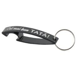 Breloc cu desfacator de sticle "Cel mai bun Tata", 6.5 CM, negru