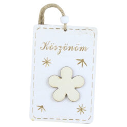 Decoratiune din lemn, cu agatatoare 7x11 CM, cu floare "Koszonom"