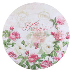 Tava rotunda din metal "Provence" 33 CM, trandafiri