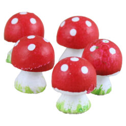 Set 5 decor Ciuperca din rasina 2.9 CM