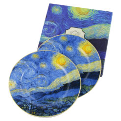 Set 2 farfurii din portelan 19.2 CM "Starry Night" de V. van Gogh, in cutie decorativa