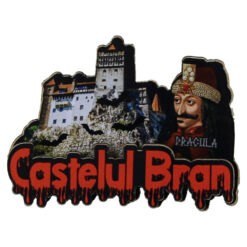 Magnet frigider din lemn "Castelul Bran" 8x6 CM, Dracula