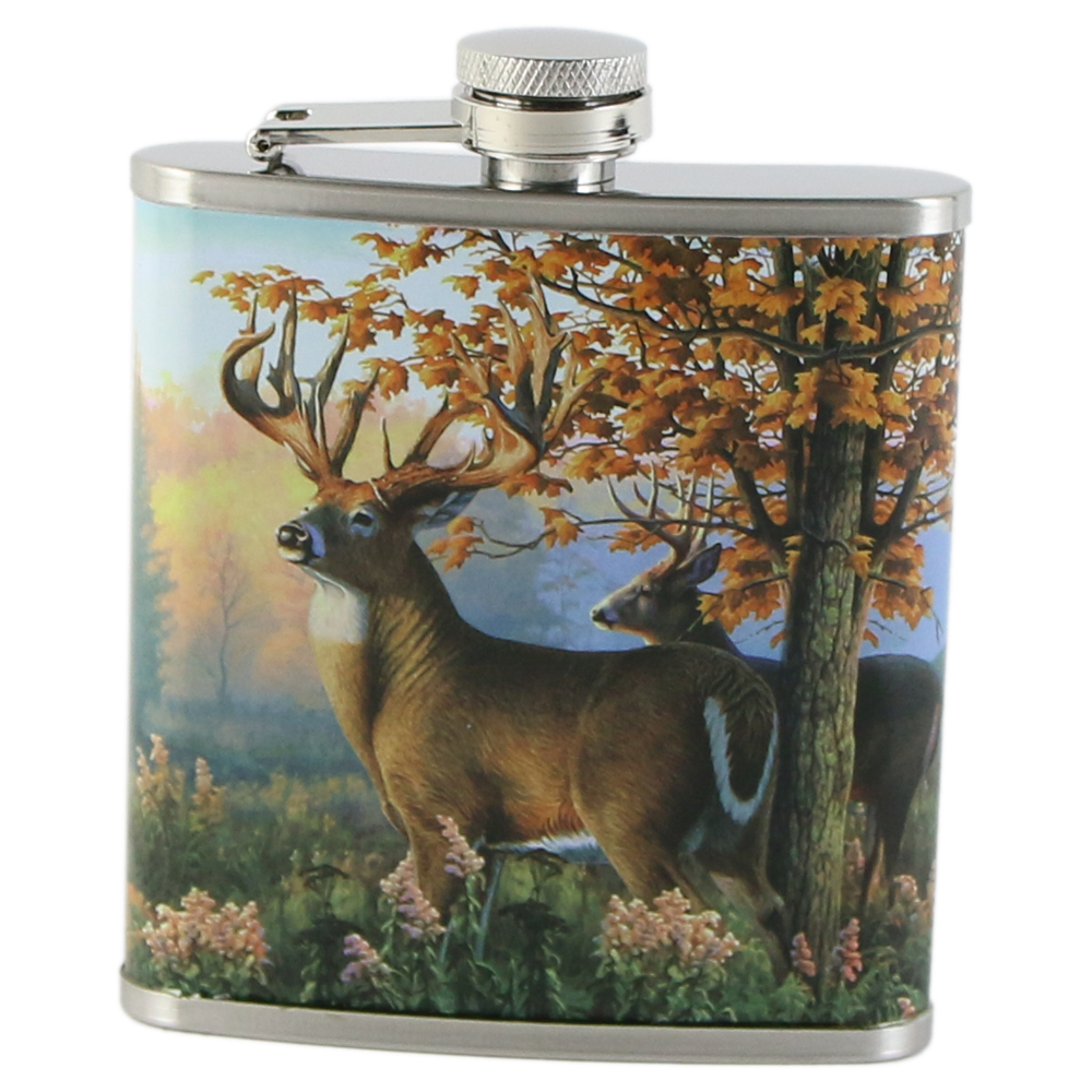 Plosca 200 ml, Cerb, din otel inoxidabil