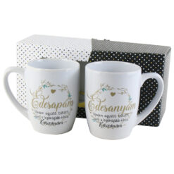 Set 2 cani din ceramica "Edesapam/Edesanyam" 300 ml, in cutie decorativa
