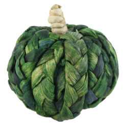 Dovleac decorativ impletita din paie 7 CM, verde