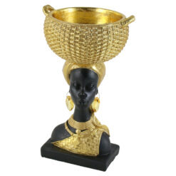 Statueta Negresa cu bol, din rasina 13x23 CM