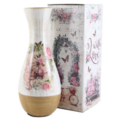 Vaza din ceramica Roses 12x29 CM, in cutie decorativa, M.273