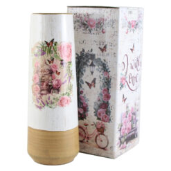 Vaza din ceramica Roses 11x29 CM, in cutie decorativa, M.303