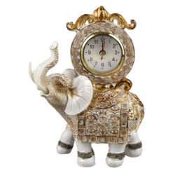 Ceas de masa din rasina, cu elefant, 15x20 CM