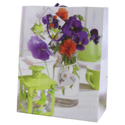 Punga cadou din hartie 18x23 CM, Buchet panselute