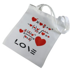 Sacosa textil 28x34 CM "Love", inimioare