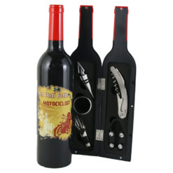 Set 5 accesorii de vin "Cel mai bun Motociclist", in forma de sticla, 7x32 CM