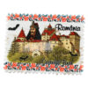 Magnet din ceramica "Romania, Castelul Bran" 8x6 CM