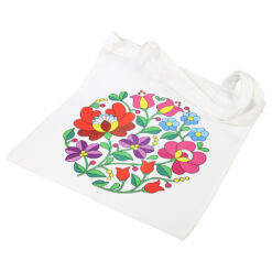 Sacosa textil cu fermoar, motive florale 36x38 CM