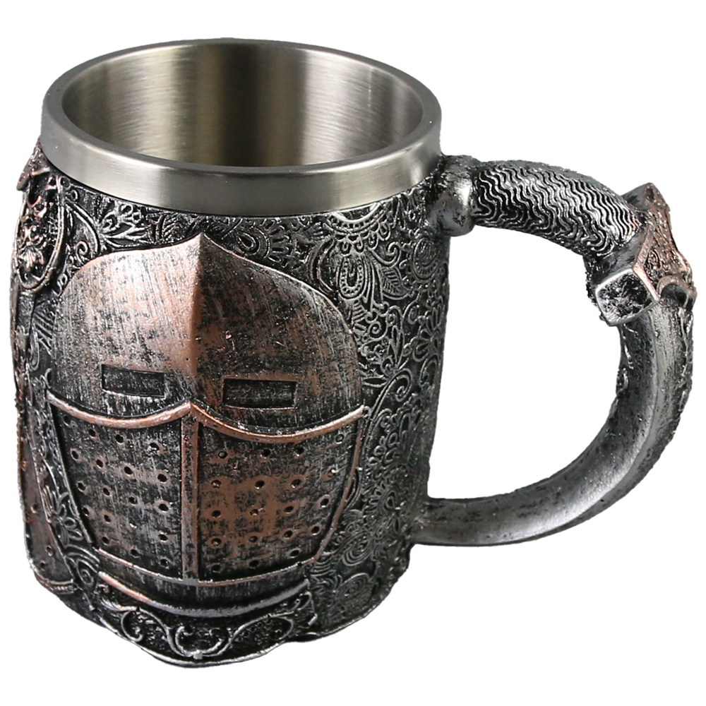 Cana din metal si rasina Cavaler 9x12 CM