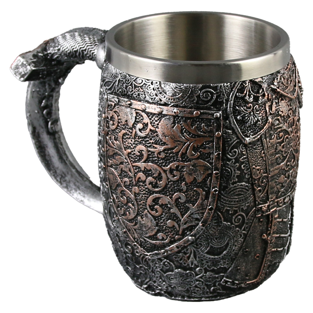 Cana din metal si rasina Cavaler 9x12 CM - imagine 2