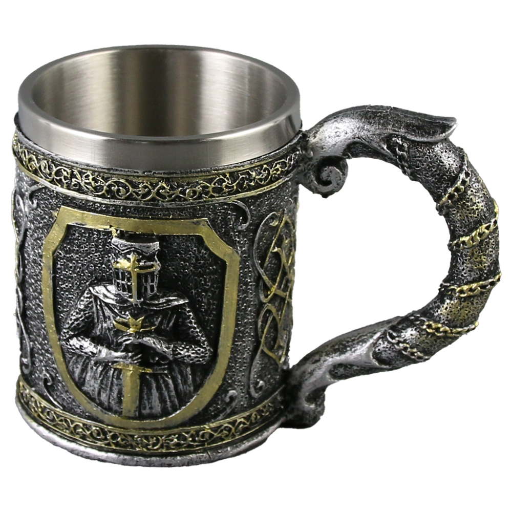 Cana din metal si rasina Cavaler 9x11 CM