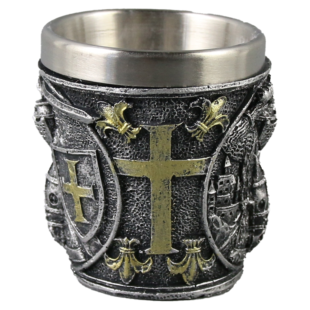 Pahar shot din metal si rasina Cavaler 5x6 CM, m.256 - imagine 2